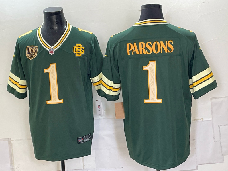Men Green Bay Packers #1 Micah Parsons Rivalries green Nike Game 2026 NFL Jersey 0909002->green bay packers->NFL Jersey